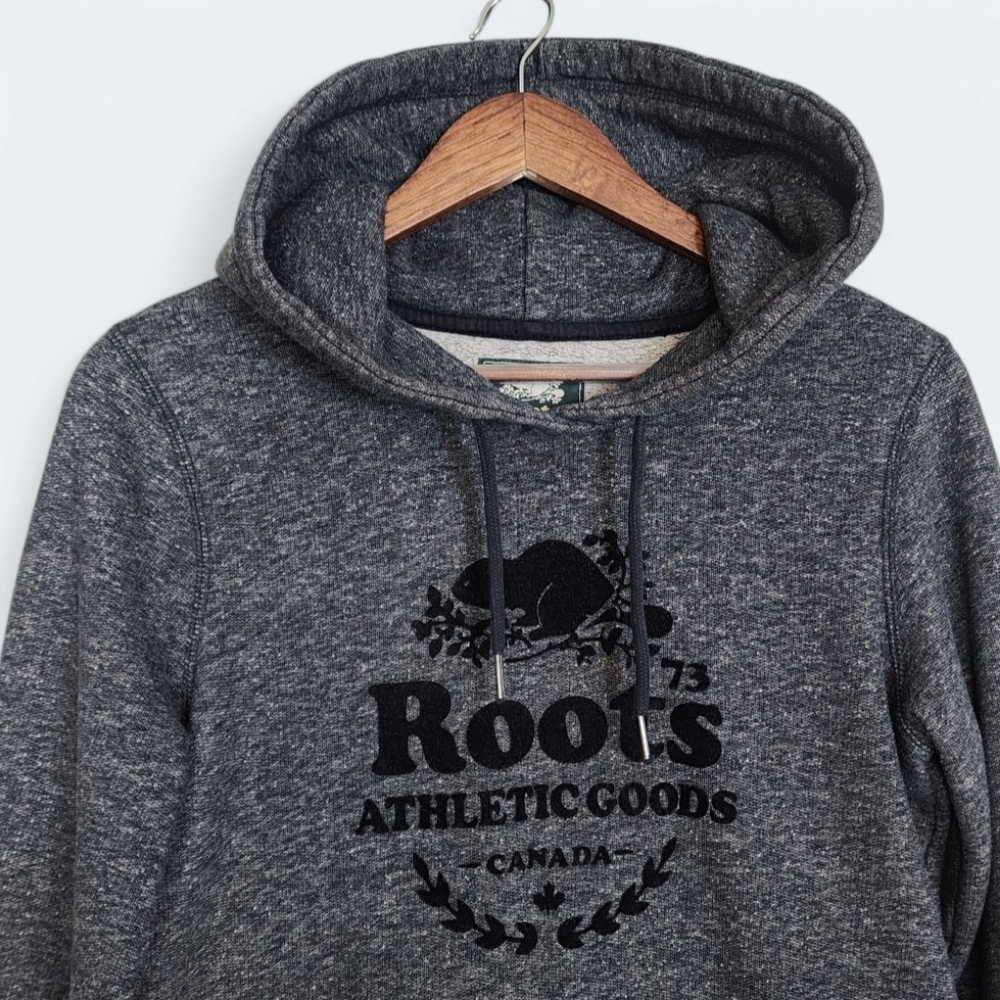 Roots Pullover Hoodie Size Small Dark Gray - Picture 7 of 10